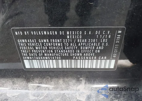 2017 Volkswagen Golf Alltrack S/Se/Sel from USA, damaged, VIN 3VWH17AUXHM514700